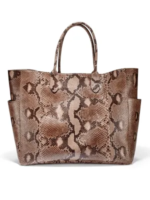 Xl Suede Python Tote