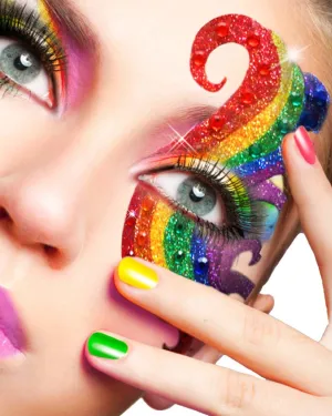 Xotic Eyes Rainbow Half Mask