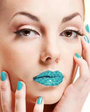 Xotic Teal Kisses Lips Kit